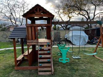 Playground Slide And Swing Set