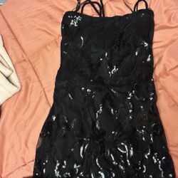 Black Sequin Dress