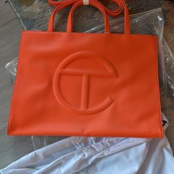 Large Orange Telfar Bag 