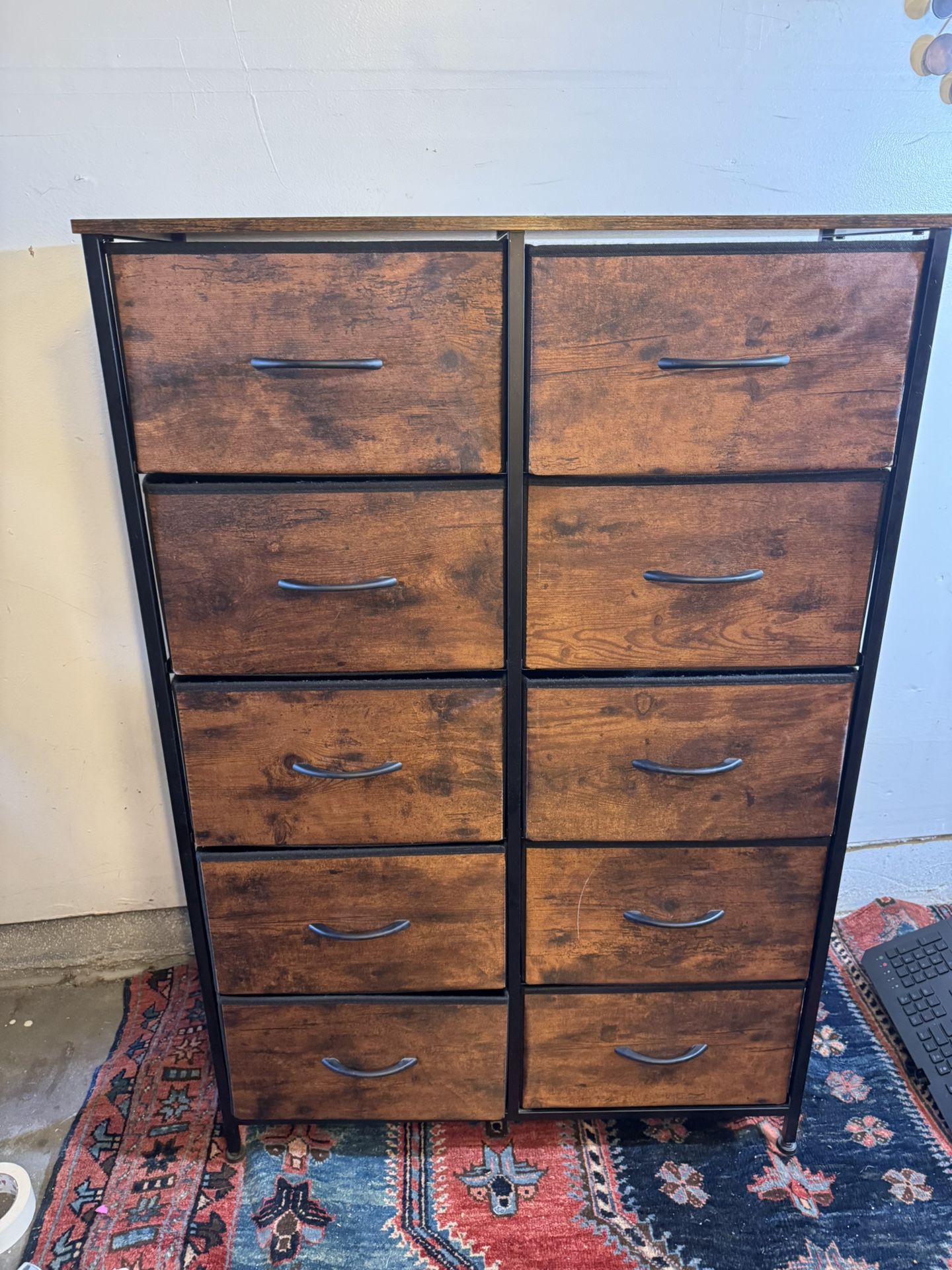 Dressers With Fabric Drawers 32x12x47 In