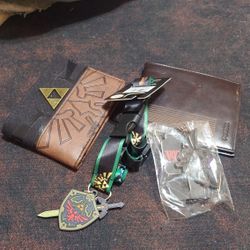 Legend of Zelda Ocarina Of Time Wallet Keychain Lanyard Fossil 