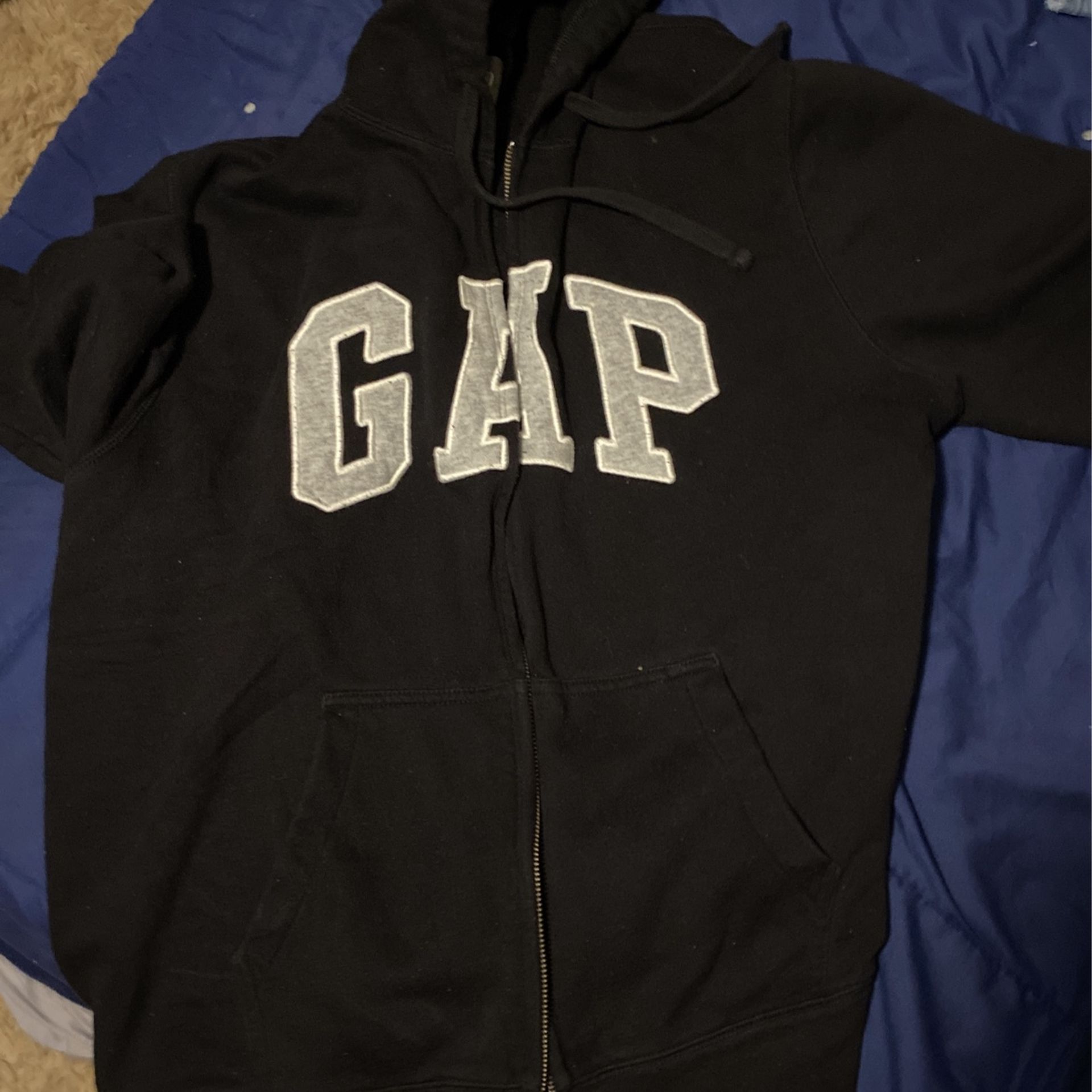 Black gap zip up hoodie