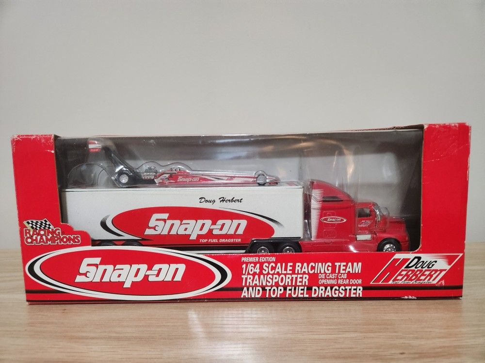 Doug Herbert Snap-On 1/64 Scale Diecast Transporter with Racing Car