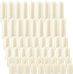 Dripless pillar candles- Ivory white. Set of 54 or 108.