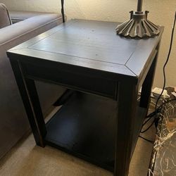 Brown Square End Table - Like New