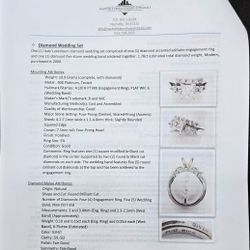 Platinum and Natural Diamond Wedding Set