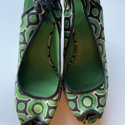 Women’s Vintage Banana Republic Retro Open Toe Wedge Heel