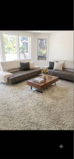 Modern Two-Tone Modular Sofa / Couch with Floating Backrests (Only couches ) NO pillows included