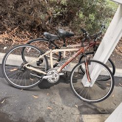 Two Trek 7100 Hybrid Bikes — $50 for Both