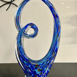 Gorgeous Glass Sculpture 12” 