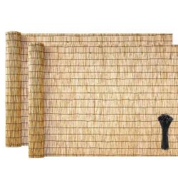 546^Natural Reed Fencing, 4 ft x 16.4 ft, 2 Pack Decorative Natural Reed Fencing Roll, Decorative Fence for Backyard Divider, Privacy Screen Panel Cur