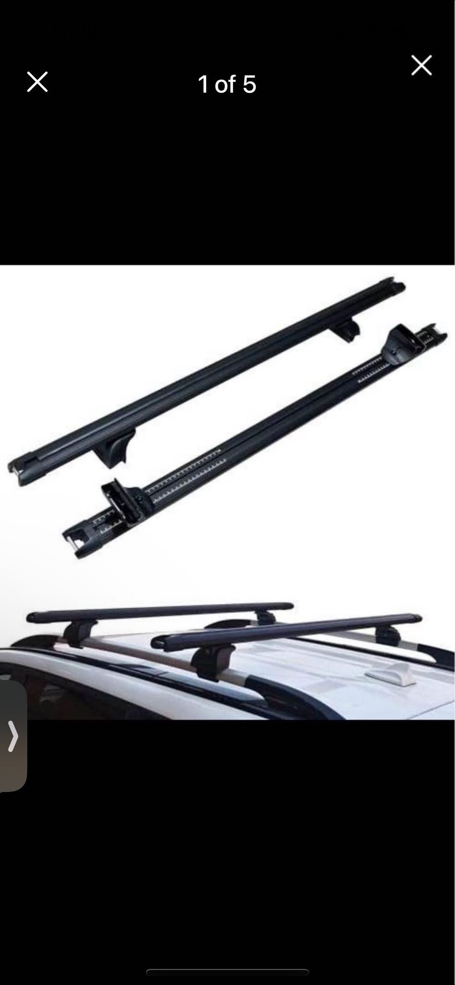 Universal Roof Rack Cross Bars,Alloy Aluminum Heavy Duty Cargo Carrier Cross Bars,53 Inches Length,Waterproof and 3 Kinds Support Base Compatible with
