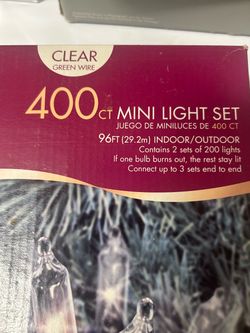 400 CT Clear Mini Light Set 96FT