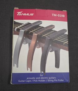 Guitar Capo, Pin Puller, TANMUS TM-019B 3 in1 for Acoustic & Electric Guitars