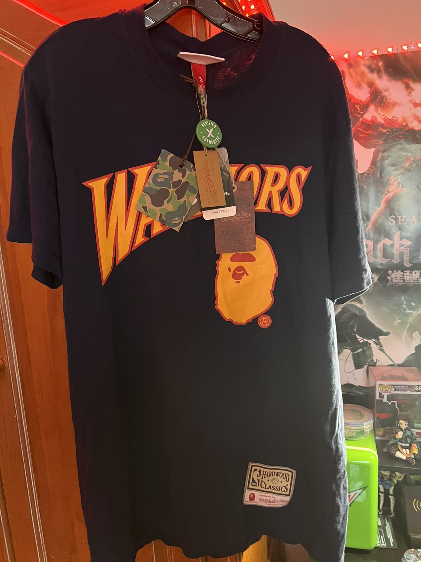 Bape x Mitchell Ness Warriors Tee Navy