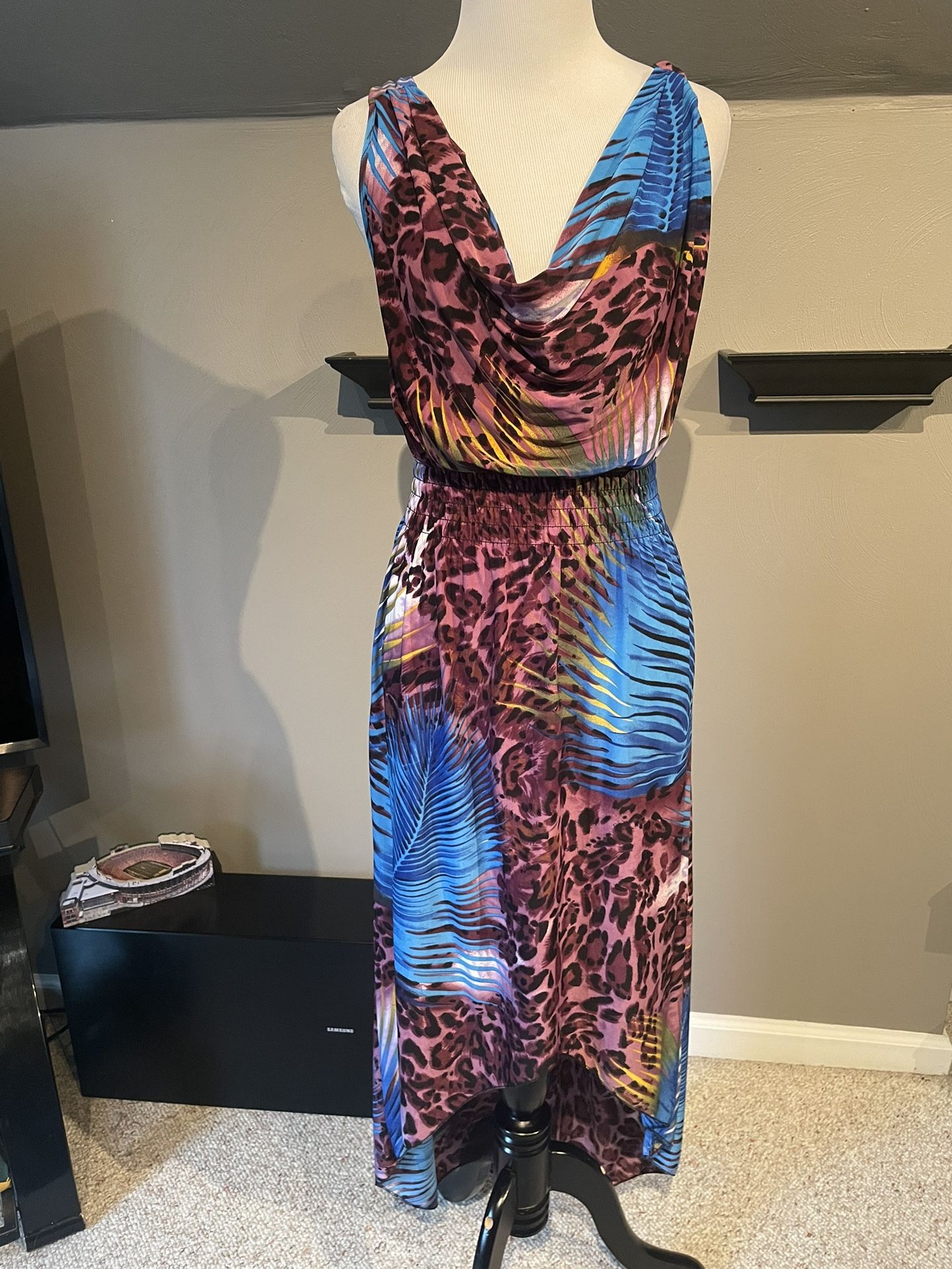 Animal and palm print Dress