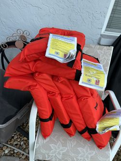 6 Type II Basic Flotation Vests PFDS Life Jackets BRAND NEW