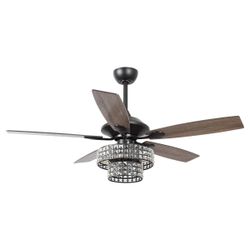 52 inch Crystal Ceiling Fan with Light Kit