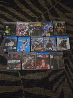 PS2 PS3 PS4 Video Game Lot – 13 Games