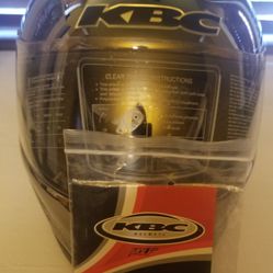 KBC Motorcycle Helmet Black Chrome Sz M