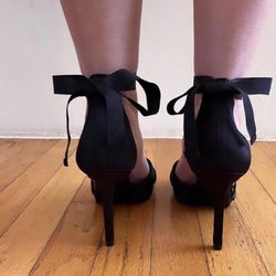 Black Lace Stilettos