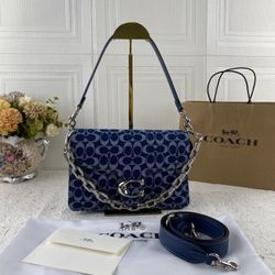 COACH denim shoulder bag