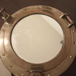 11" 9" mirror Antique Brass Finish Porthole Nautical India Brass