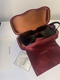 Gucci Oversized Rectangular Sunglasses - NEW - Women 