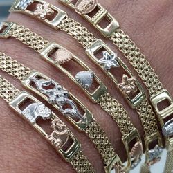 Womans solid 14k GOLD bracelet 7 inches long mothers day special