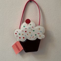 Vintage 1990s Rockabilly Pink Cupcake Mini Purse Handbag. Size: 6.5”x 7” NEW!! By: Gymboree