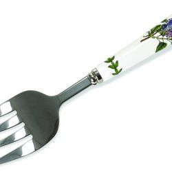 New PORTMEIRION Botanic Garden Stainless Steel Serving Fork, Porcelain Handle, 9"