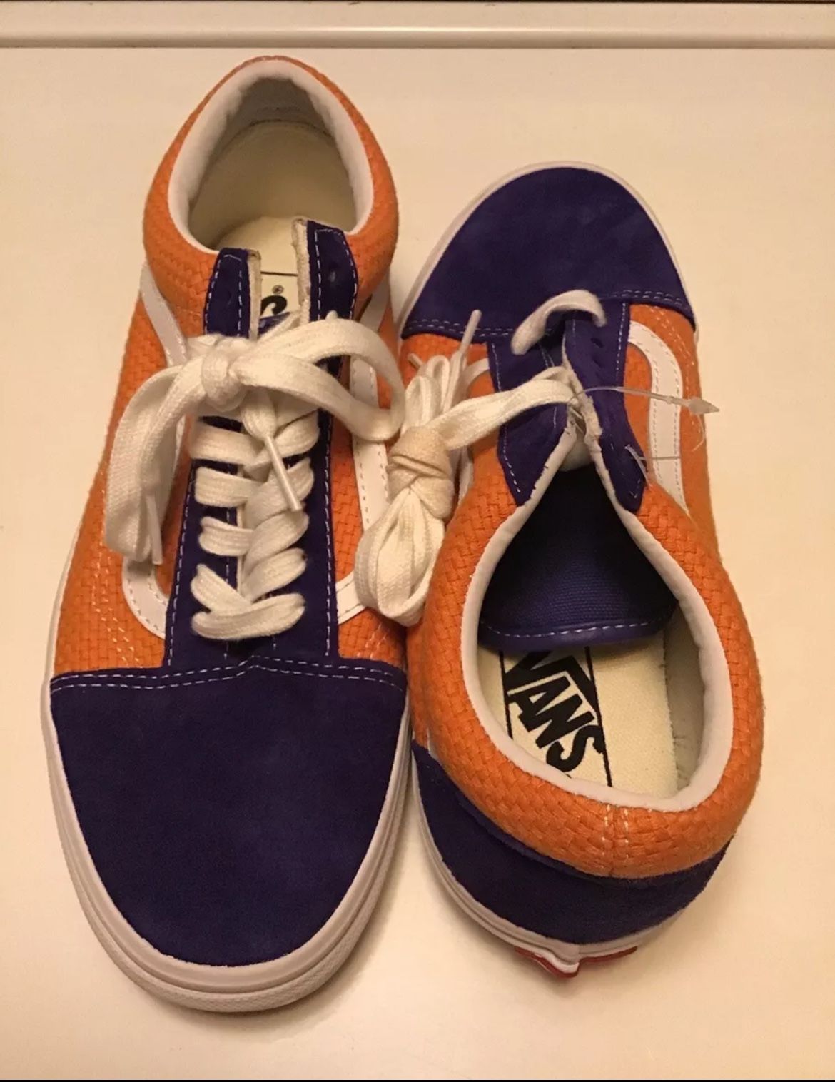 Vans Old Skool Royal Blue Apricot Buff Mens 7 Woman 8.5