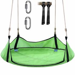 Brand New BemerforS 40" Saucer Tree Swing For Kids Outdoor?Round Swing With Adjustable Hanging Straps