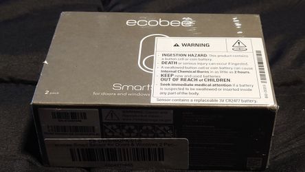 Ecobee SmartSensor for Doors and Windows - Pack of 2 (EB-DWSHM2PK-01) NEW SEALED