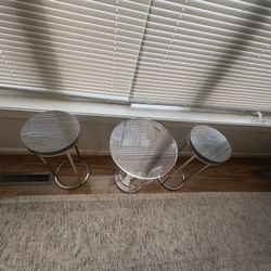 Modern Metal Side Tables/Accent Tables (Set of 3)