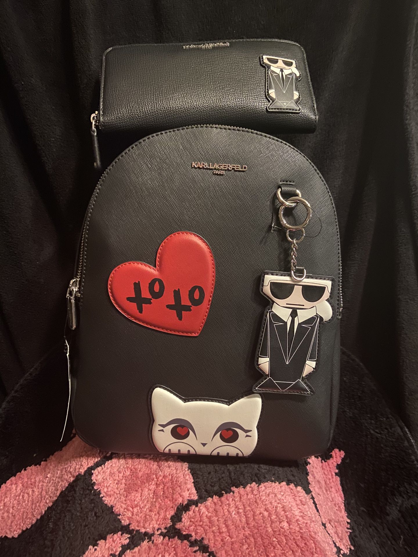 Authentic Brand New With Tag. KARL LAGERFELD Wallet, And Backpack.