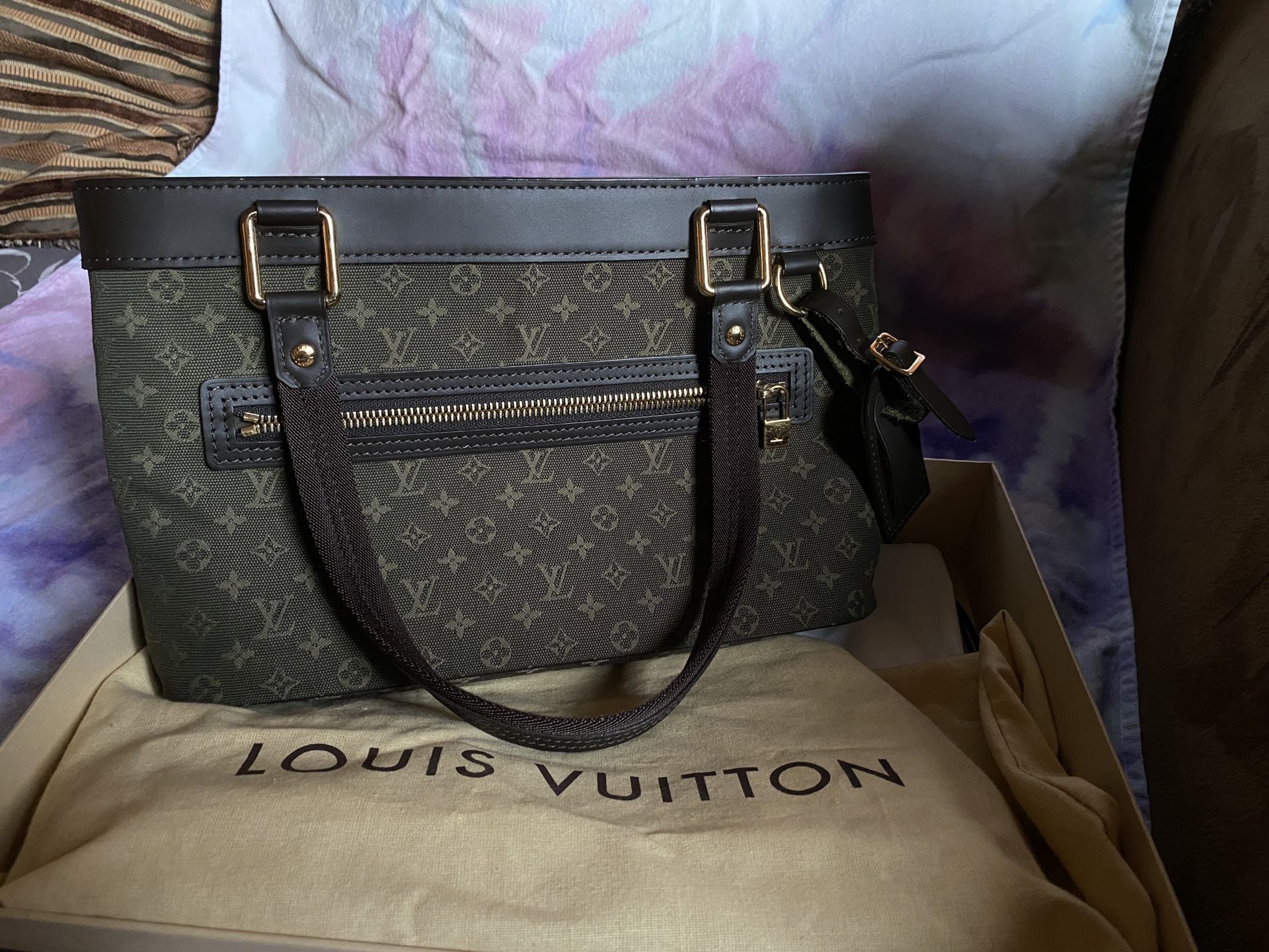Louis Vuitton Lucille Pm Olive Mini Lin Shoulder bag