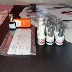 Nail Set W/ Gel colors & Top coat (9 colors)