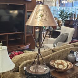 Metal Arrow And Copper Lamp