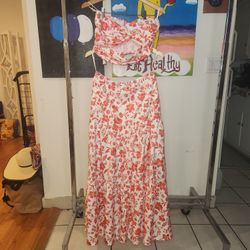 2 Piece Floral Dress Set