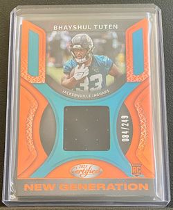2025 Certified Bhayshul Tuten RC New Generation Jerseys Mirror Orange #084/249