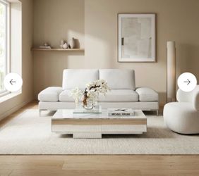 White leather sofa