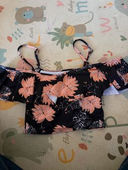 Floral bathing suit top
