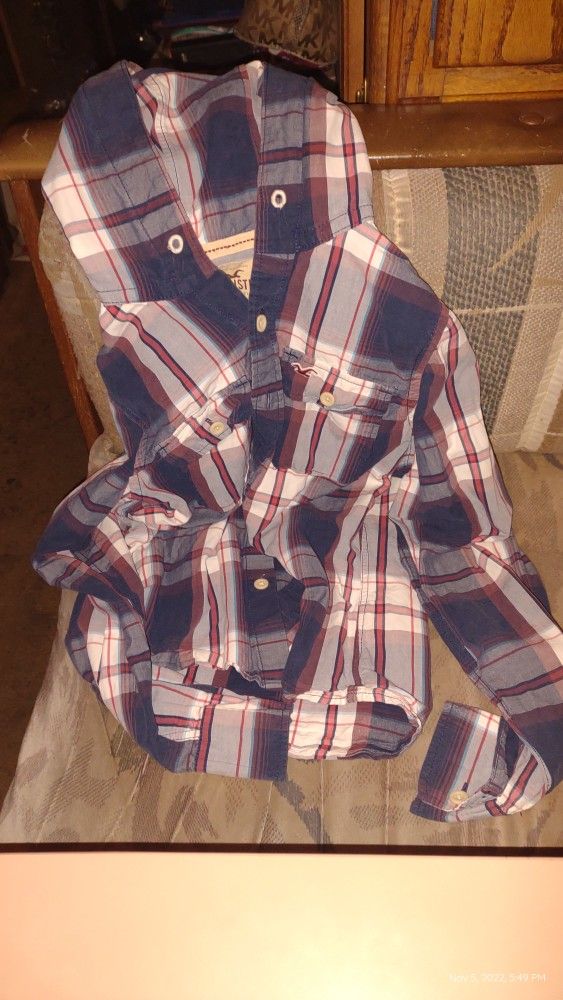 Hollister Longsleeve Hoodie Shirt Mens Size Small