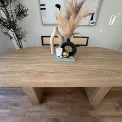 Beautiful Light Wood Dining Room Table  