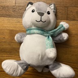 Animal adventure wolf with blue scarf plush stuffed animal