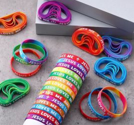 Jesus loves me bracelets & Glow in the dark Jesus bracelets for kids