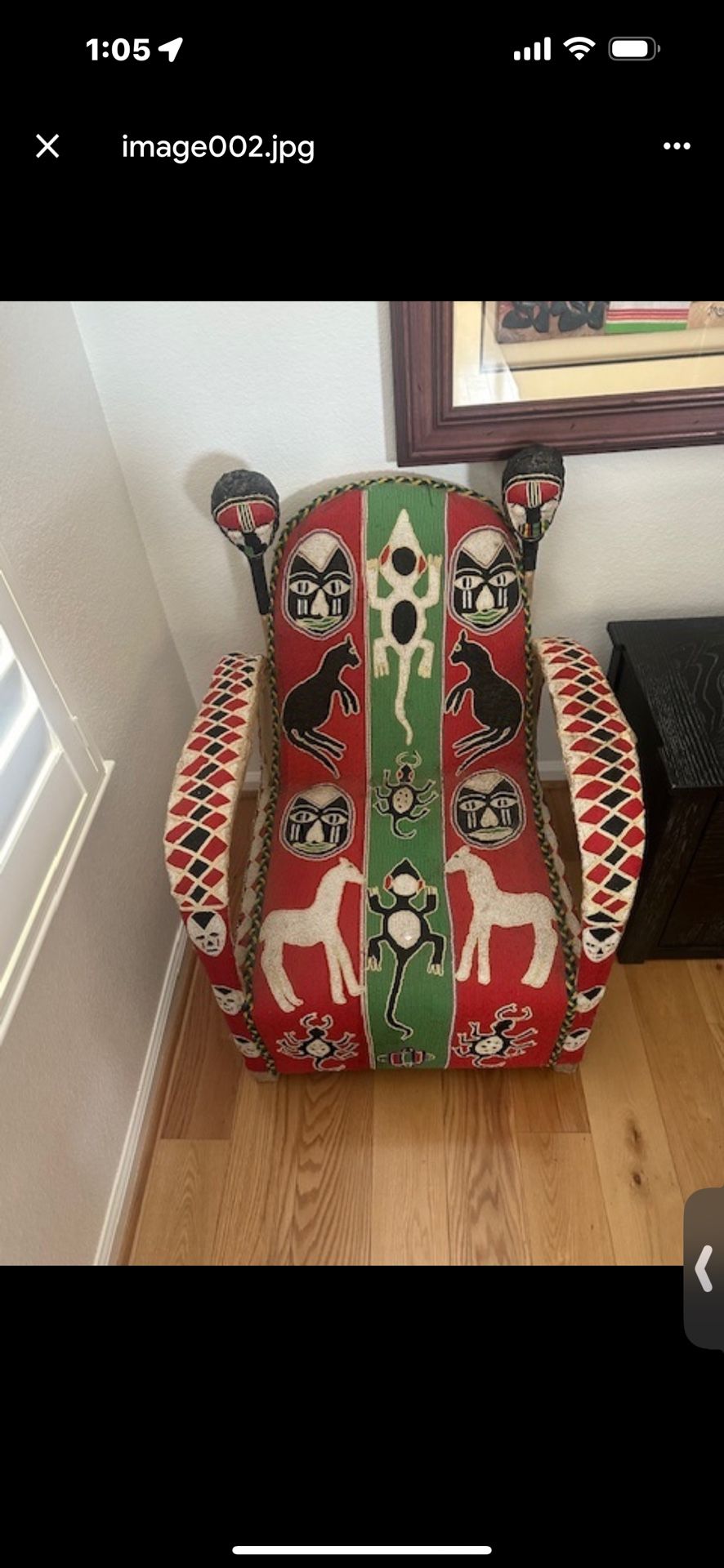 Beau Chokwe ceremonial chair