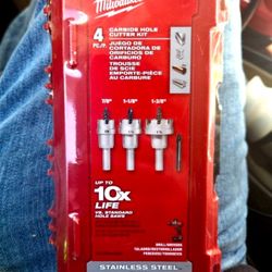 Milwaukee Stainless Steel Carbide Tipped Hole Saw Kit 4pc