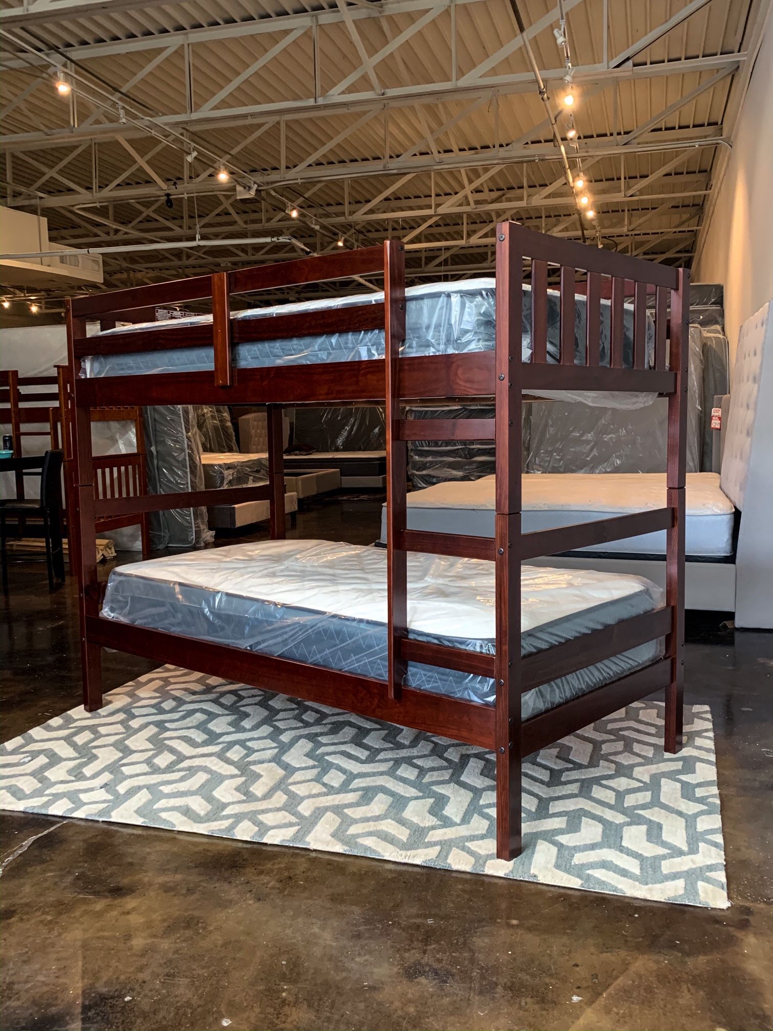 Twin Over Twin Bunk And Mattress (Free Delivery )